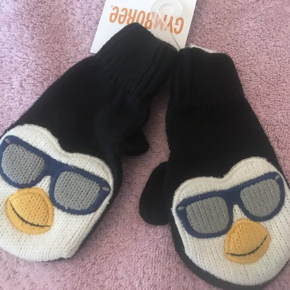 NWT gymboree ice hero penguin mittens boys 12-24 - Picture 1 of 3